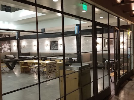 Commercial window cleaning at a Culver City property